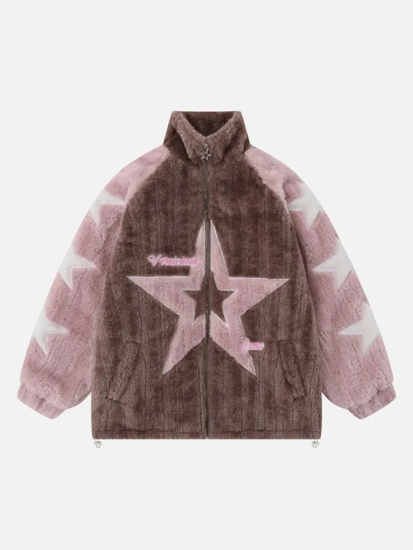 Aelfric Eden Plush Star Sherpa Coat sold by Aelfric Eden