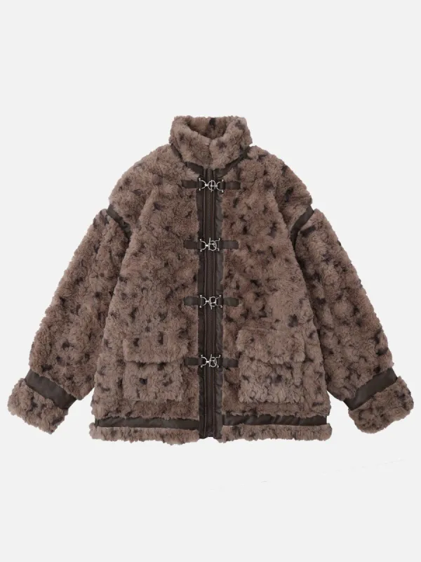 Aelfric Eden Leopard Print Sherpa Coat sold by Aelfric Eden