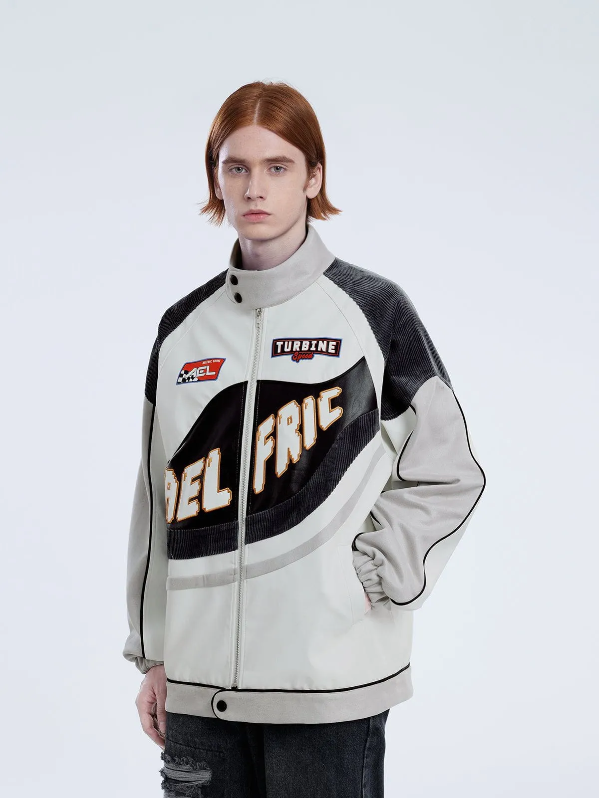 Aelfric Eden Patchwork Trackside Racing Jacket sold by Aelfric Eden product image thumbnail 2