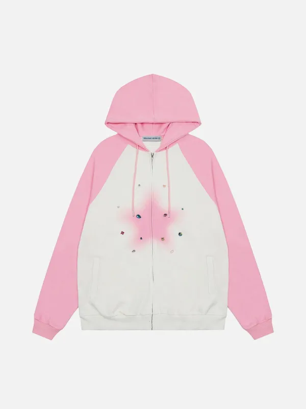 Aelfric Eden Rhinestone Application Star Hoodie sold by Aelfric Eden