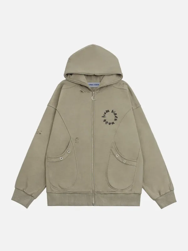 Aelfric Eden Distressed Gothic Letter Hoodie sold by Aelfric Eden