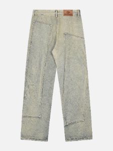 Aelfric Eden Irregular Rivet Decoration Jeans sold by Aelfric Eden
