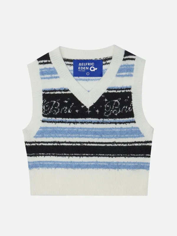 Aelfric Eden Stripe Jacquard Sweater Vest sold by Aelfric Eden