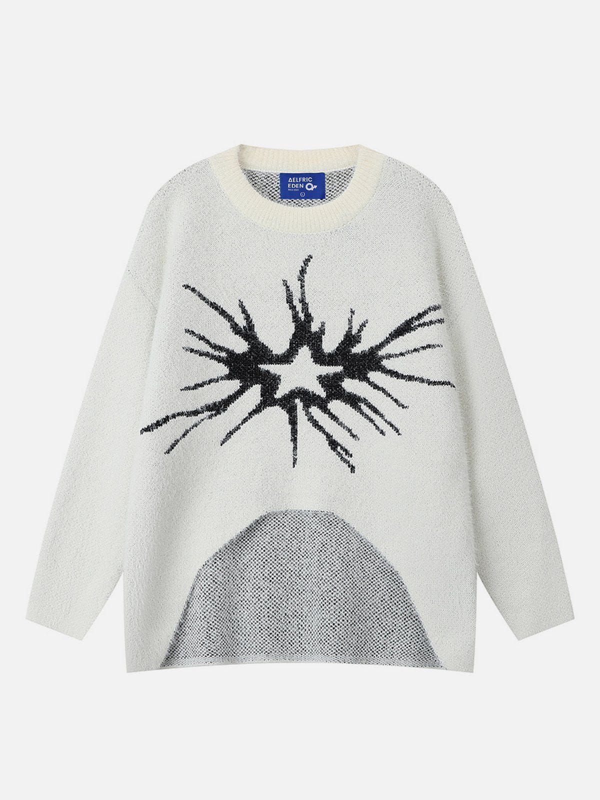 Aelfric Eden Star Design Irregular Hem Sweater sold by Aelfric Eden