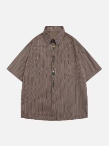 Aelfric Eden Vintage Embroidery Flowers Short Sleeve Shirt sold by Aelfric Eden