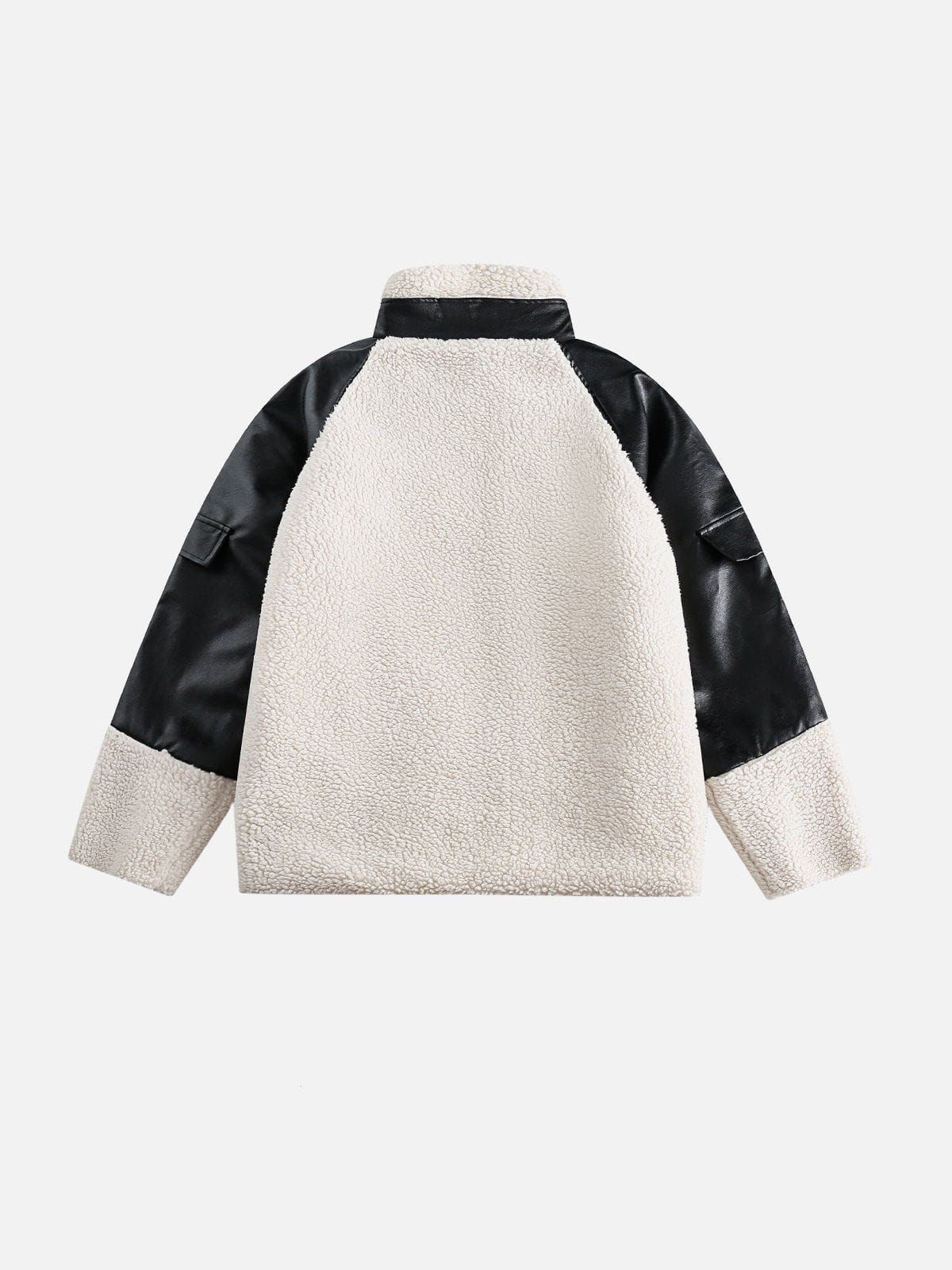 Aelfric Eden Faux Leather Patchwork Sherpa Coat sold by Aelfric Eden product image thumbnail 3