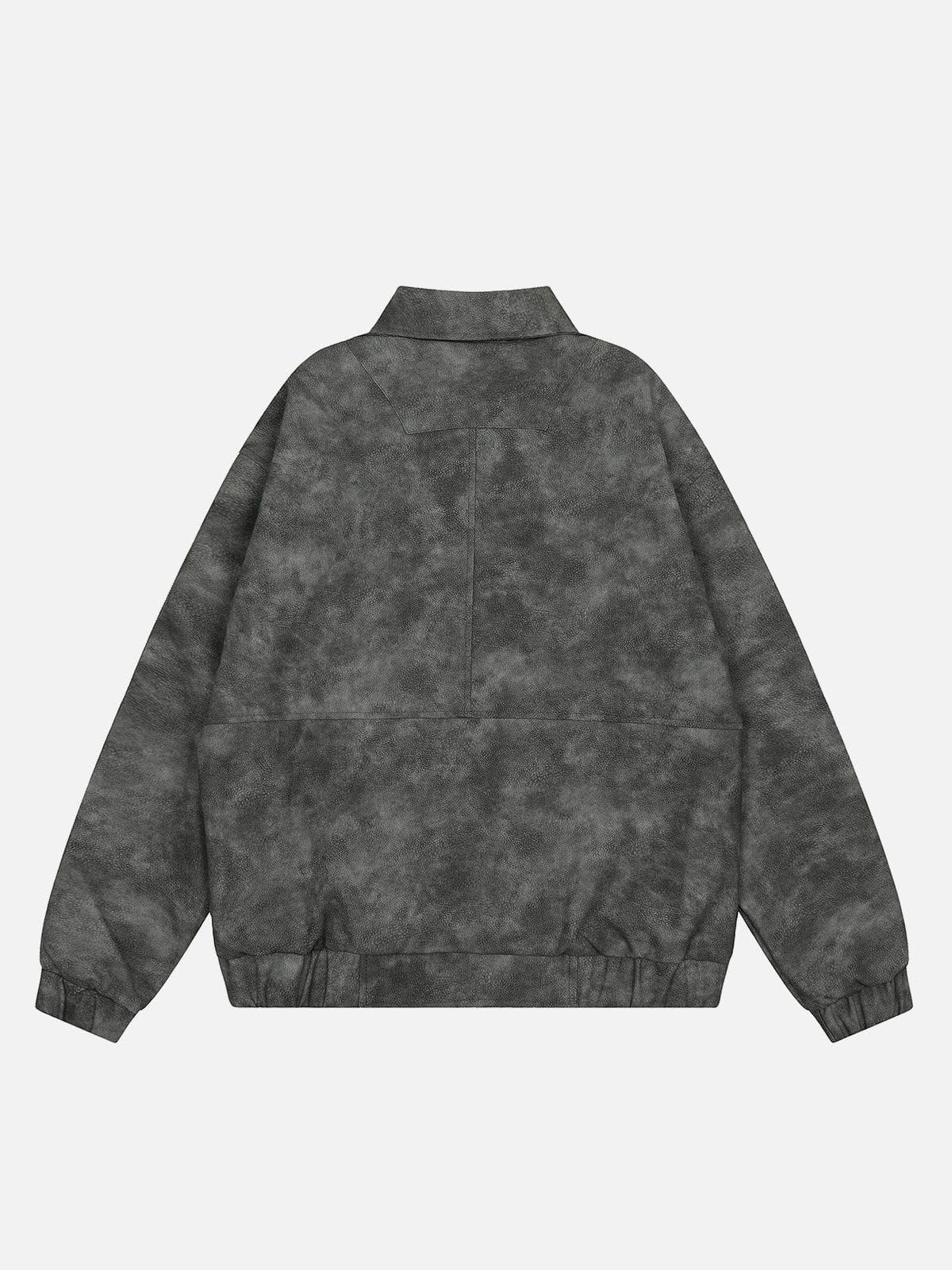 Aelfric Eden Texture Patchwork Faux Leather Jacket sold by Aelfric Eden product image thumbnail 4