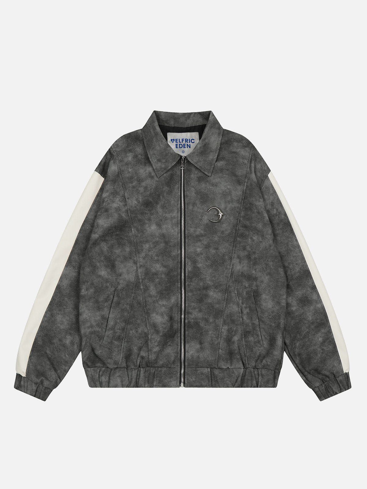 Aelfric Eden Texture Patchwork Faux Leather Jacket sold by Aelfric Eden product image thumbnail 3