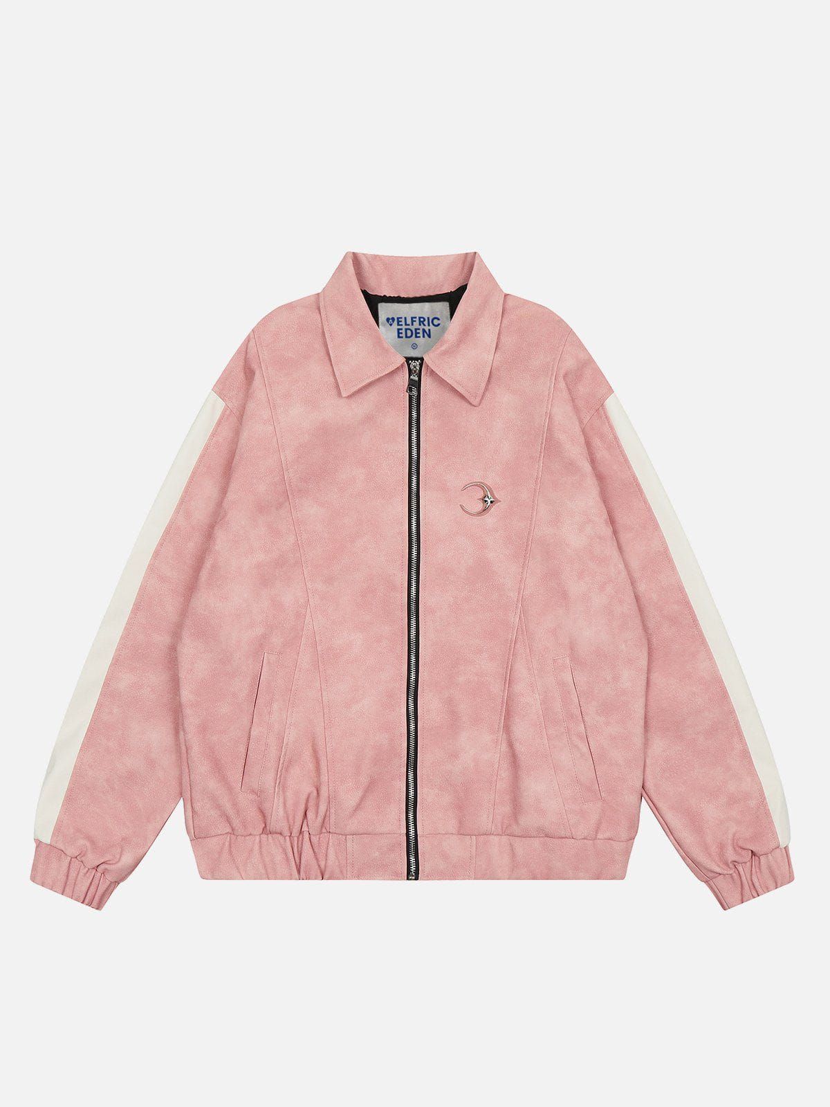 Aelfric Eden Texture Patchwork Faux Leather Jacket sold by Aelfric Eden