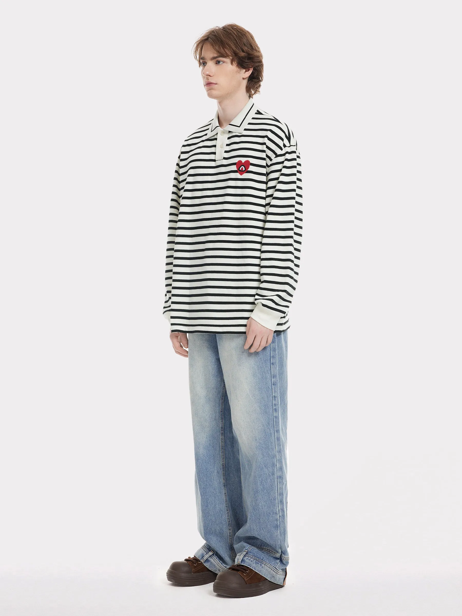 Aelfric Eden Embroidery Heartie Polo Sweatshirt sold by Aelfric Eden product image thumbnail 4