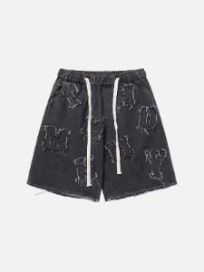 Aelfric Eden Fringe Letter Jorts sold by Aelfric Eden