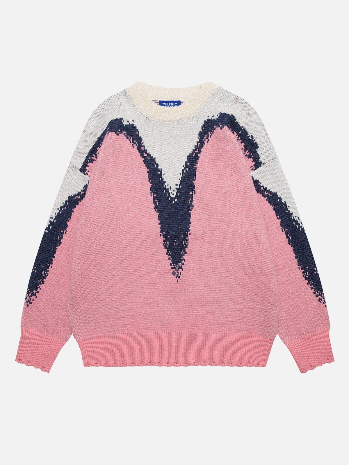 Aelfric Eden Contrast Panel Street Style Sweater sold by Aelfric Eden