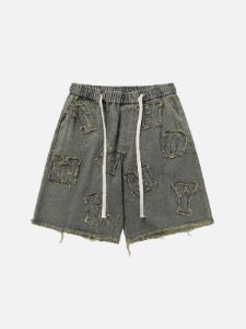 Aelfric Eden Fringe Letter Jorts sold by Aelfric Eden