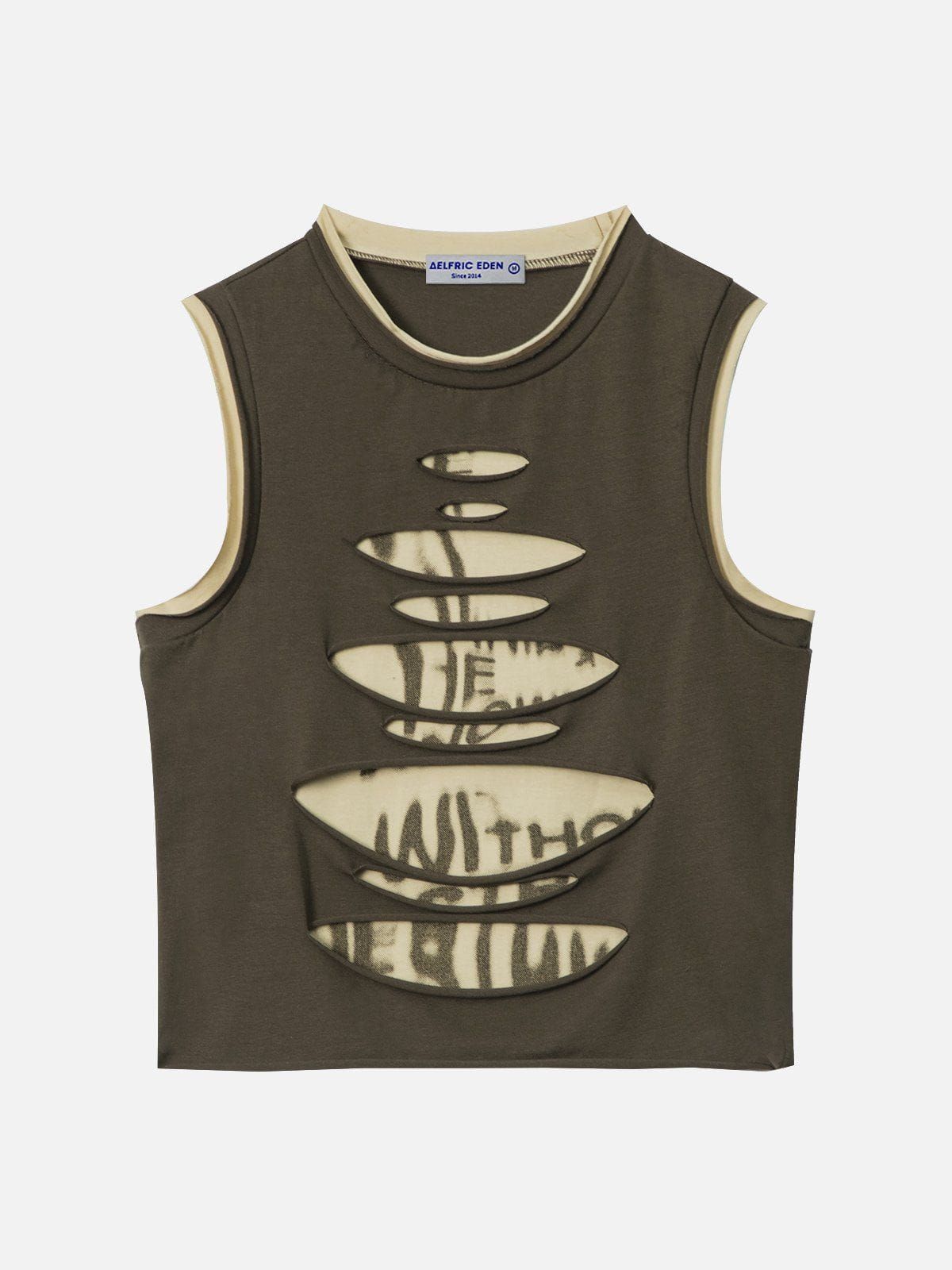 Color Blocking Cutout Tank Top sold by Aelfric Eden