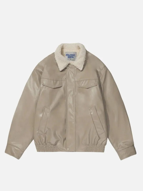 Aelfric Eden Solid Reversible Sherpa Bomber Jacket sold by Aelfric Eden