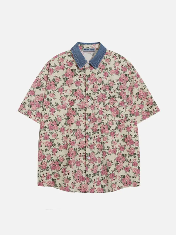 Aelfric Eden Flower Corduroy Short Sleeve Shirt sold by Aelfric Eden