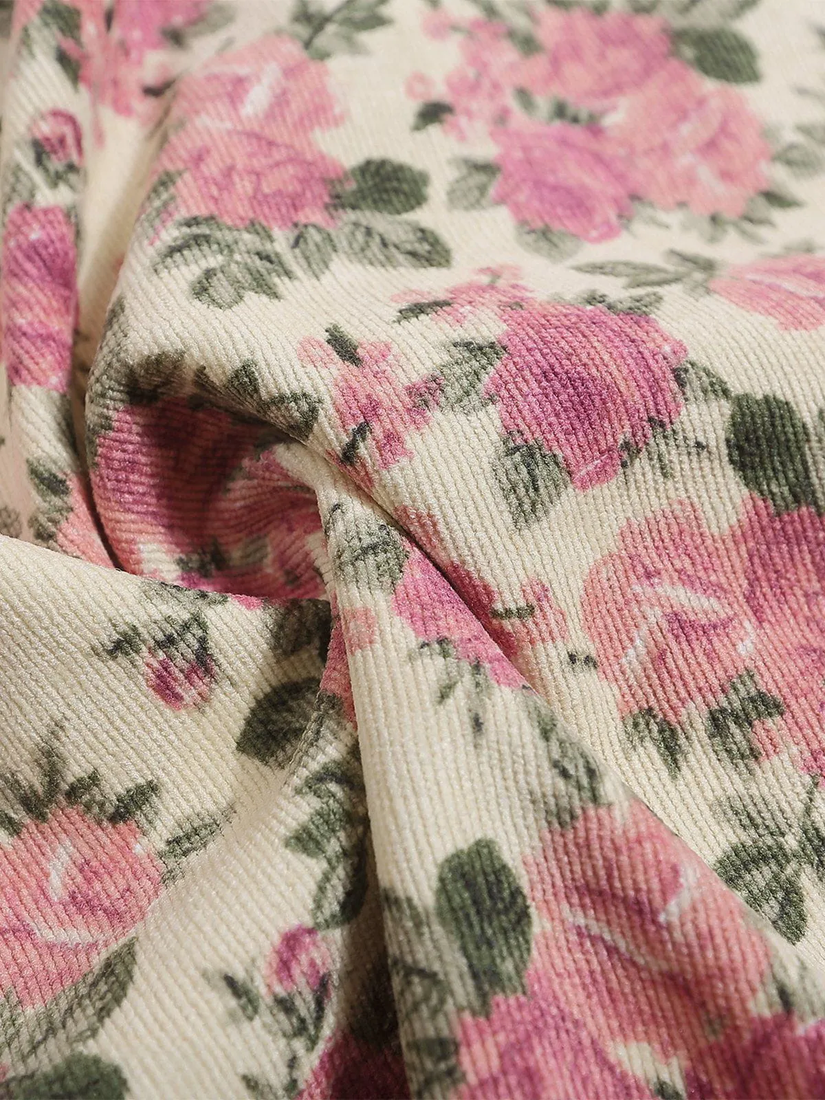 Aelfric Eden Flower Corduroy Short Sleeve Shirt sold by Aelfric Eden product image thumbnail 4