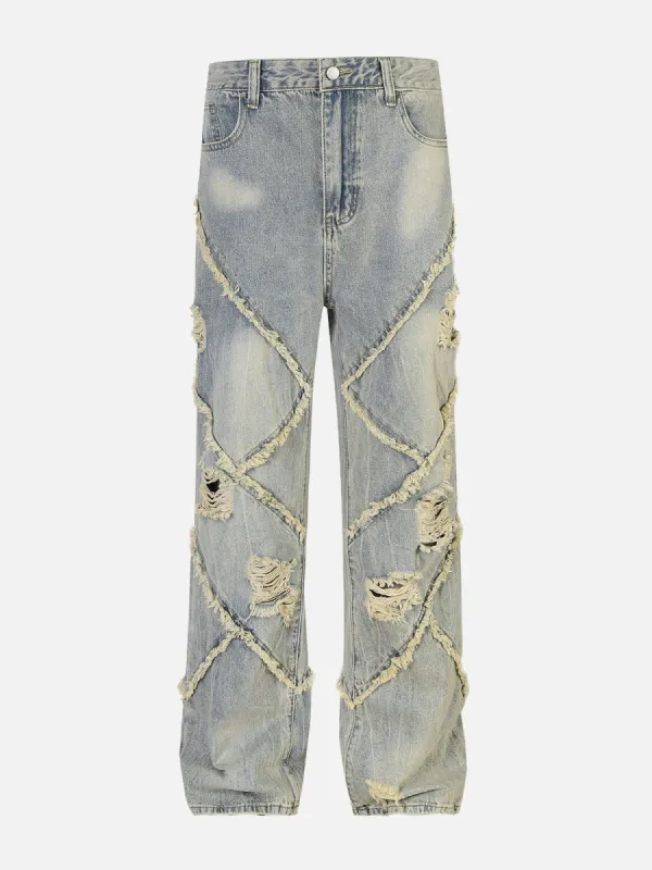 Aelfric Eden Distressed Fringe Loose Jeans sold by Aelfric Eden
