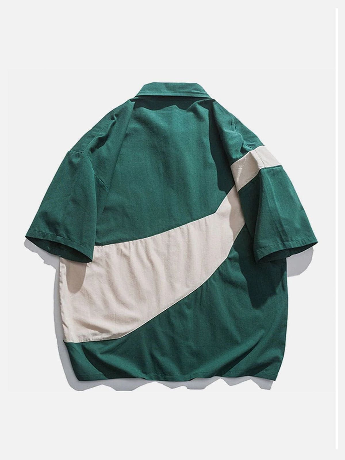 Color Block Short Sleeve Shirt sold by Aelfric Eden product image thumbnail 2