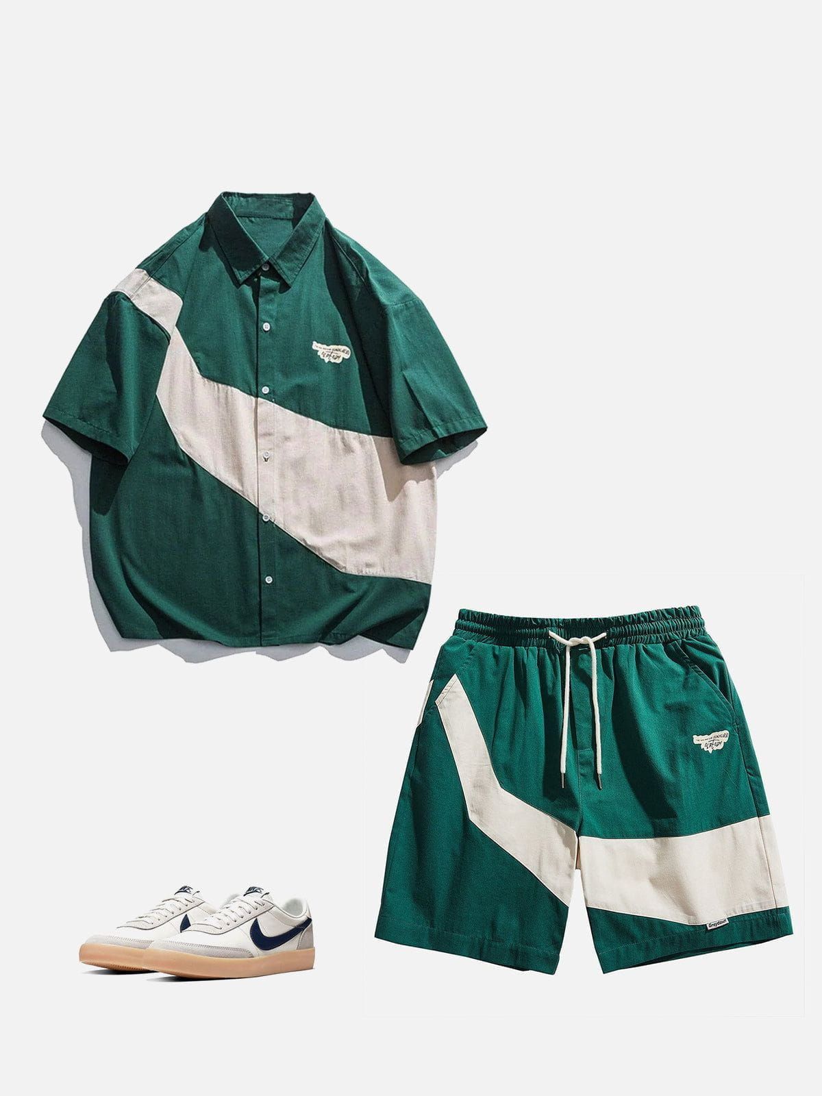 Color Block Short Sleeve Shirt sold by Aelfric Eden product image thumbnail 4