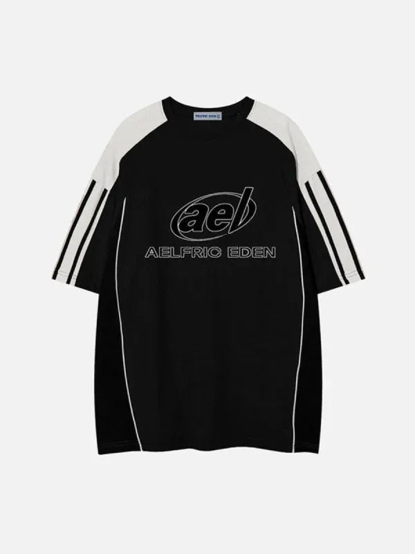 Contrast Color Speedway Racing Tee sold by Aelfric Eden