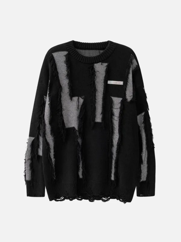 Aelfric Eden Distressed Tassel Sweater sold by Aelfric Eden