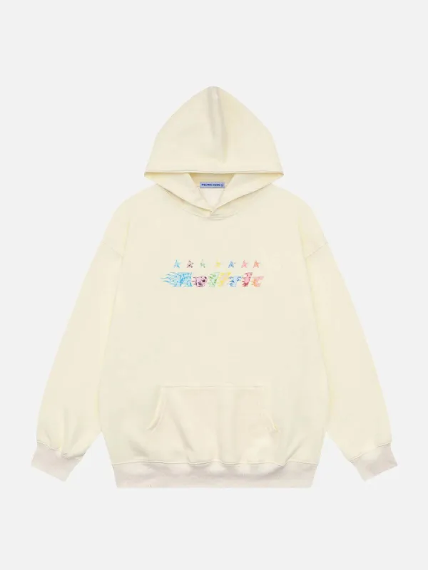 Aelfric Eden Star Embroidery Graffiti Hoodie sold by Aelfric Eden