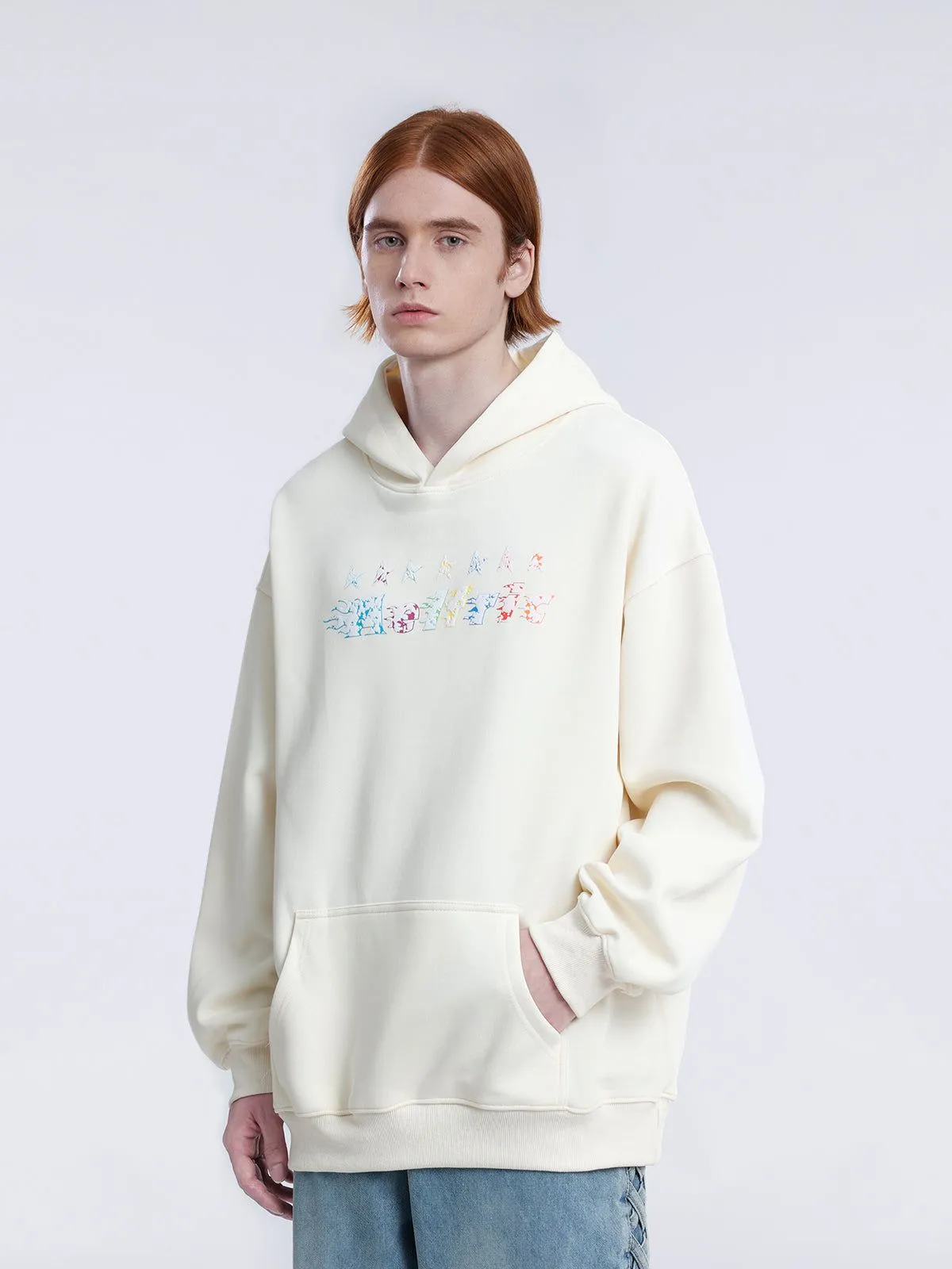 Aelfric Eden Star Embroidery Graffiti Pullover Hoodie sold by Aelfric Eden product image thumbnail 4