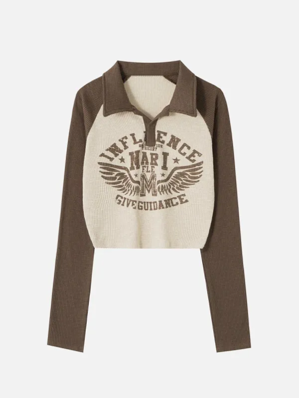 Wings Print Patchwork Long Sleeve sold by Aelfric Eden