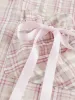 Aelfric Eden Bow Plaid Short Sleeve Shirt sold by Aelfric Eden