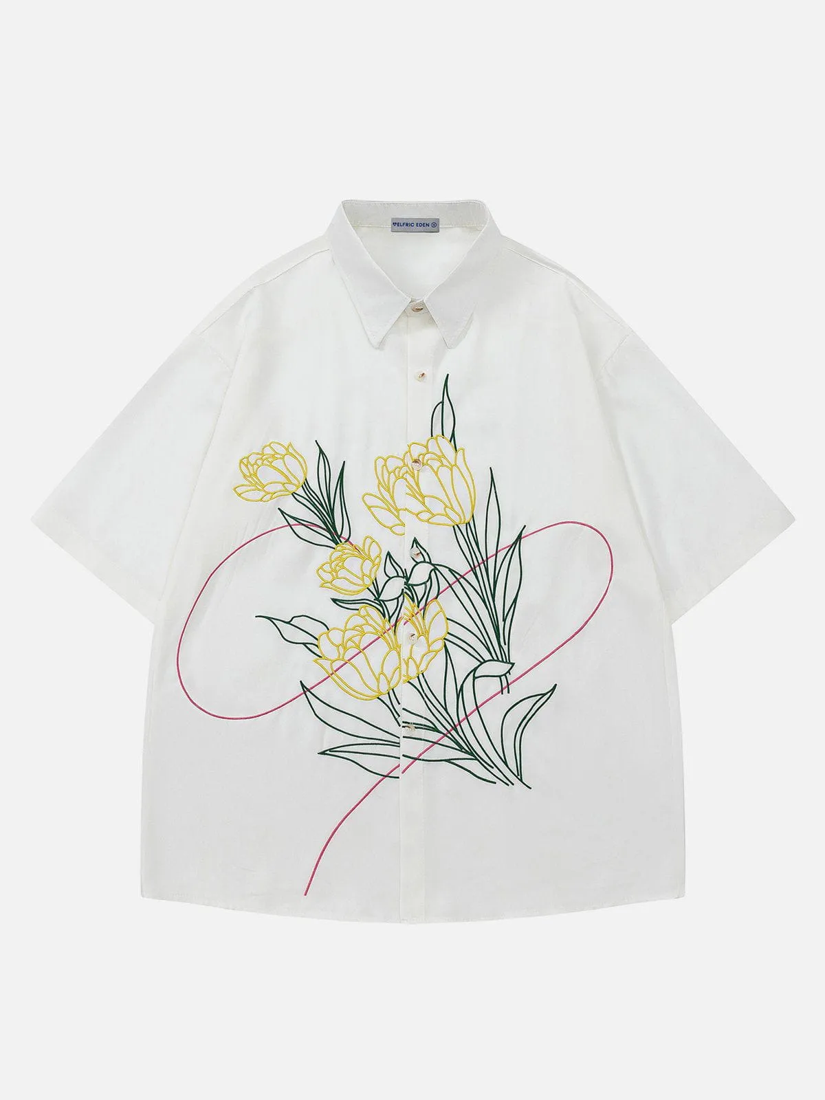 Aelfric Eden Embroidery Flower Short Sleeve Shirt sold by Aelfric Eden