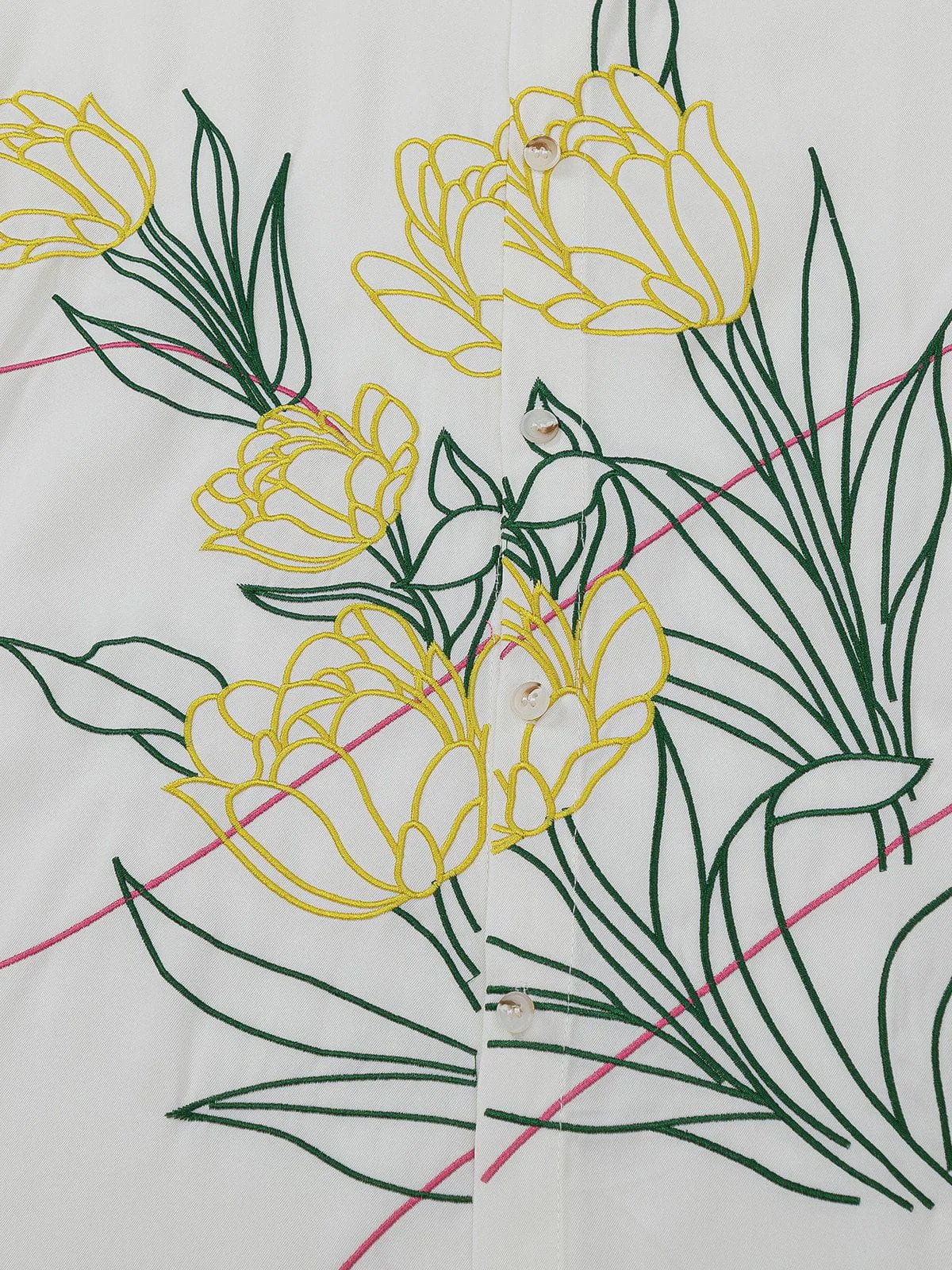 Aelfric Eden Embroidery Flower Short Sleeve Shirt sold by Aelfric Eden product image thumbnail 3