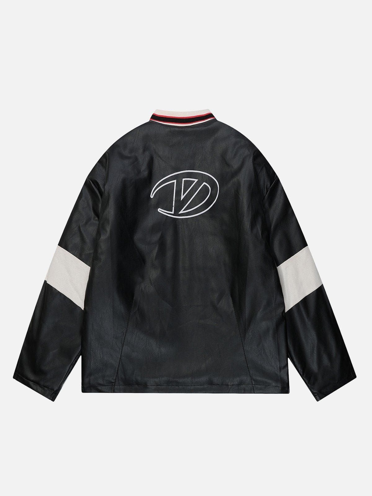 Aelfric Eden Embroidery Patchwork Racing Leather Jacket sold by Aelfric Eden product image thumbnail 2