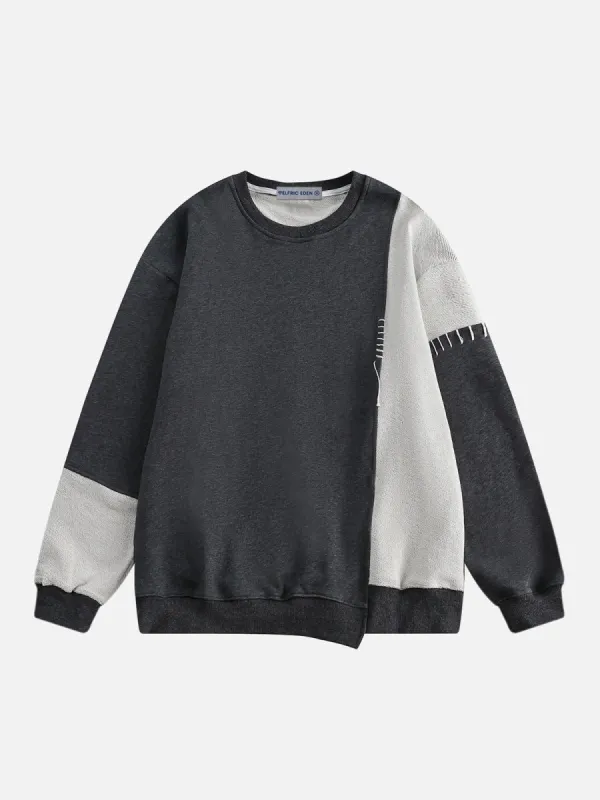 Aelfric Eden Asymmetrical Patchwork Sweatshirt sold by Aelfric Eden