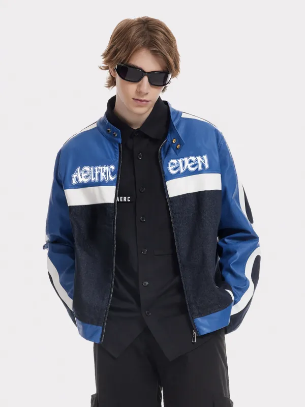 Aelfric Eden Denim Faux Leather Racing Jacket sold by Aelfric Eden