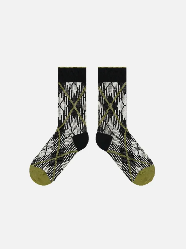 Vintage Stripe Plaid Socks sold by Aelfric Eden