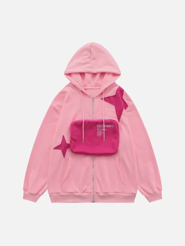 Aelfric Eden Star Patchwork Removable Pocket Hoodie[Recommended by @gloveryawn] sold by Aelfric Eden