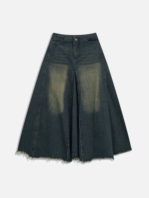 Aelfric Eden Slit Washed Denim Skirt sold by Aelfric Eden