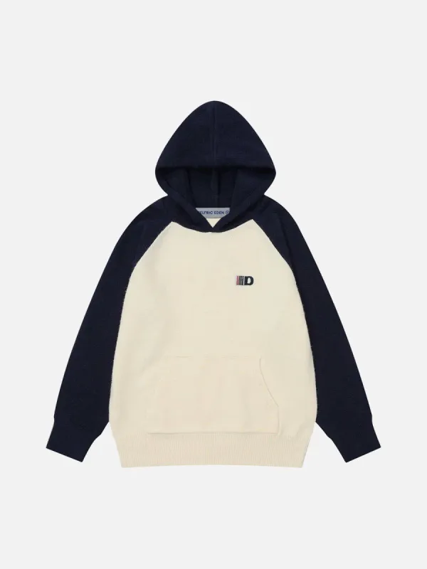 Aelfric Eden Embroidery Color Blocking Hoodie sold by Aelfric Eden