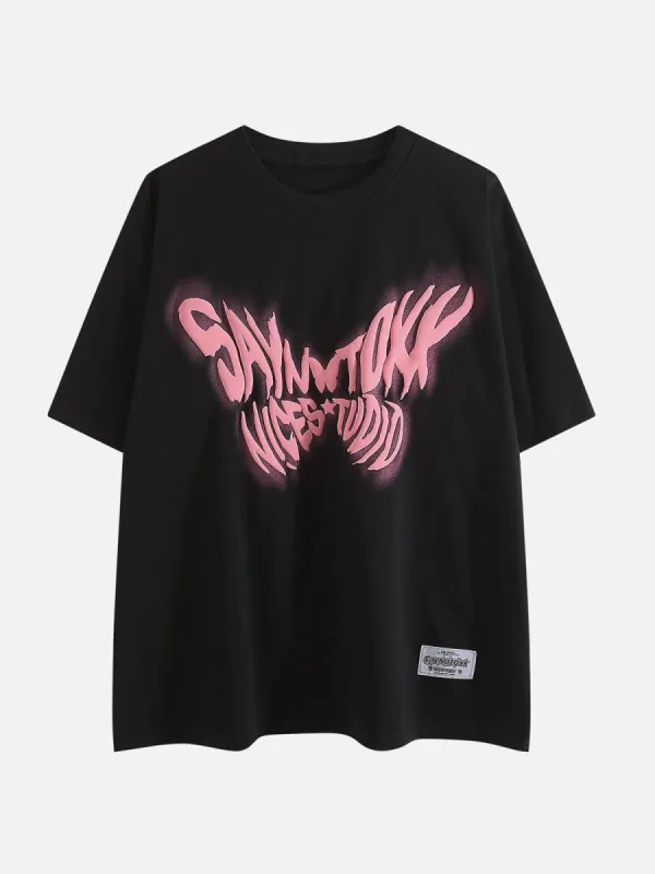 Aelfric Eden Foam Printing Star Butterfly Skeleton Tee sold by Aelfric Eden