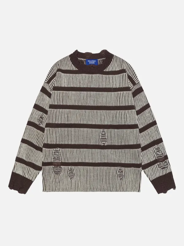 Aelfric Eden Vintage Stripe Distressed Sweater sold by Aelfric Eden