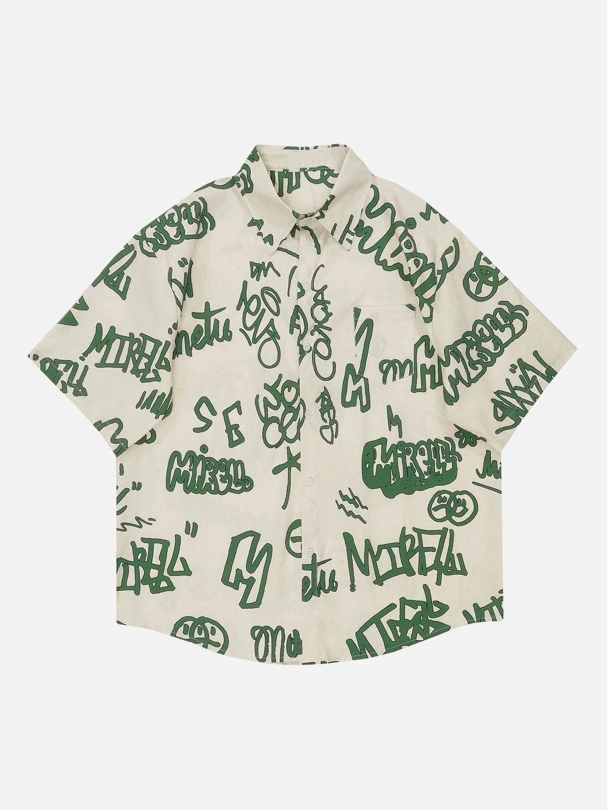 Aelfric Eden Funny Font Print Short Sleeve Shirt sold by Aelfric Eden