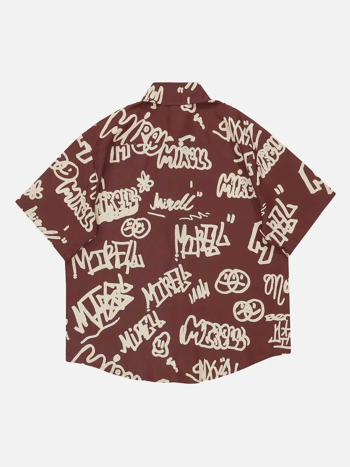 Aelfric Eden Funny Font Print Short Sleeve Shirt sold by Aelfric Eden product image thumbnail 4