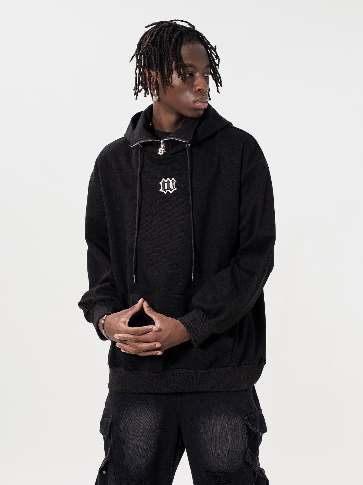 Aelfric Eden Embroidery Gothic Letter Hoodie sold by Aelfric Eden product image thumbnail 2