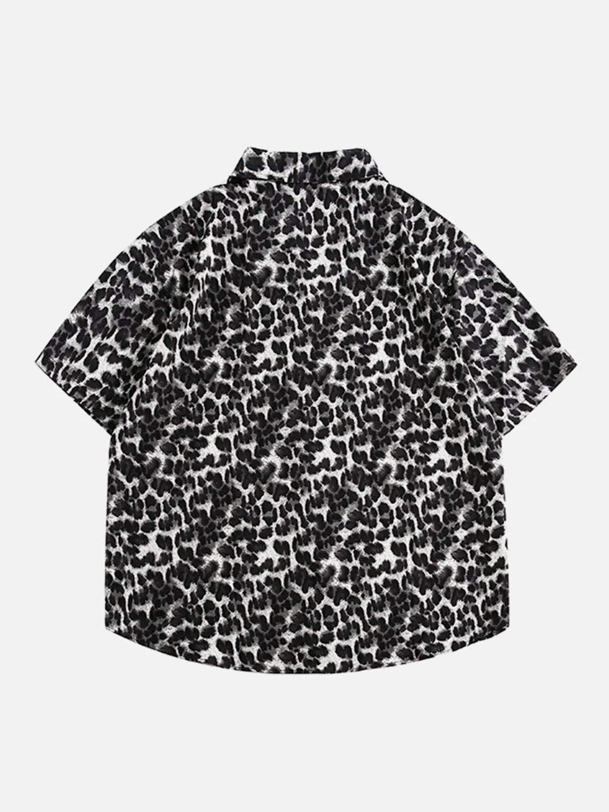 Aelfric Eden Black Leopard Print Short Sleeve Shirt sold by Aelfric Eden product image thumbnail 2