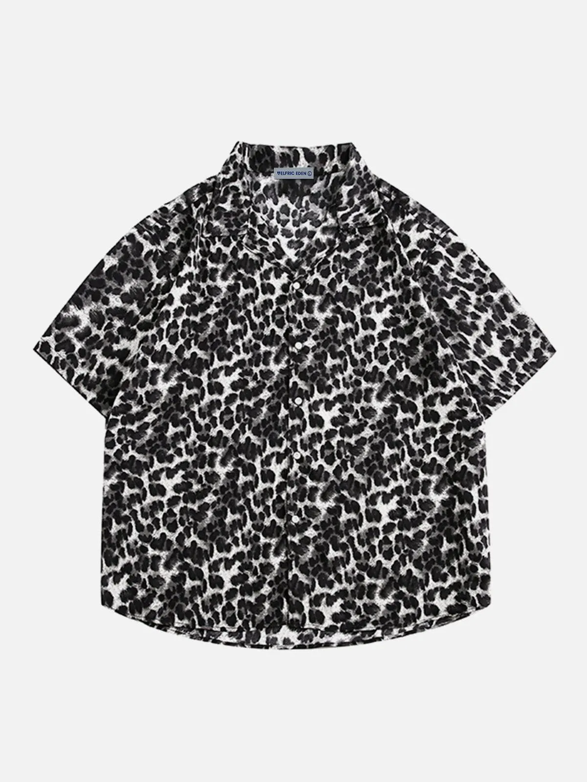 Aelfric Eden Black Leopard Print Short Sleeve Shirt sold by Aelfric Eden