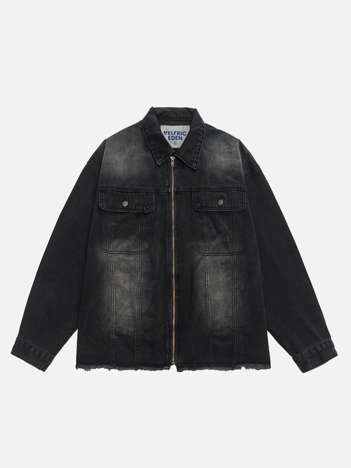 Aelfric Eden Fringe Hem Washed Denim Jacket sold by Aelfric Eden