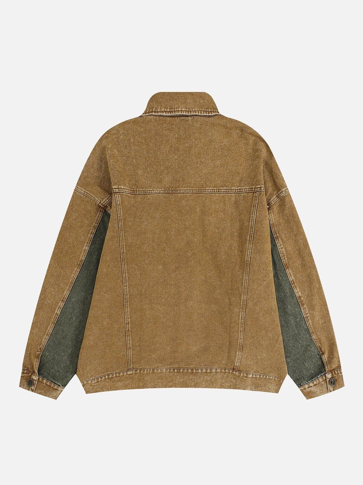 Aelfric Eden Crossed Patchwork Denim Jacket sold by Aelfric Eden product image thumbnail 3