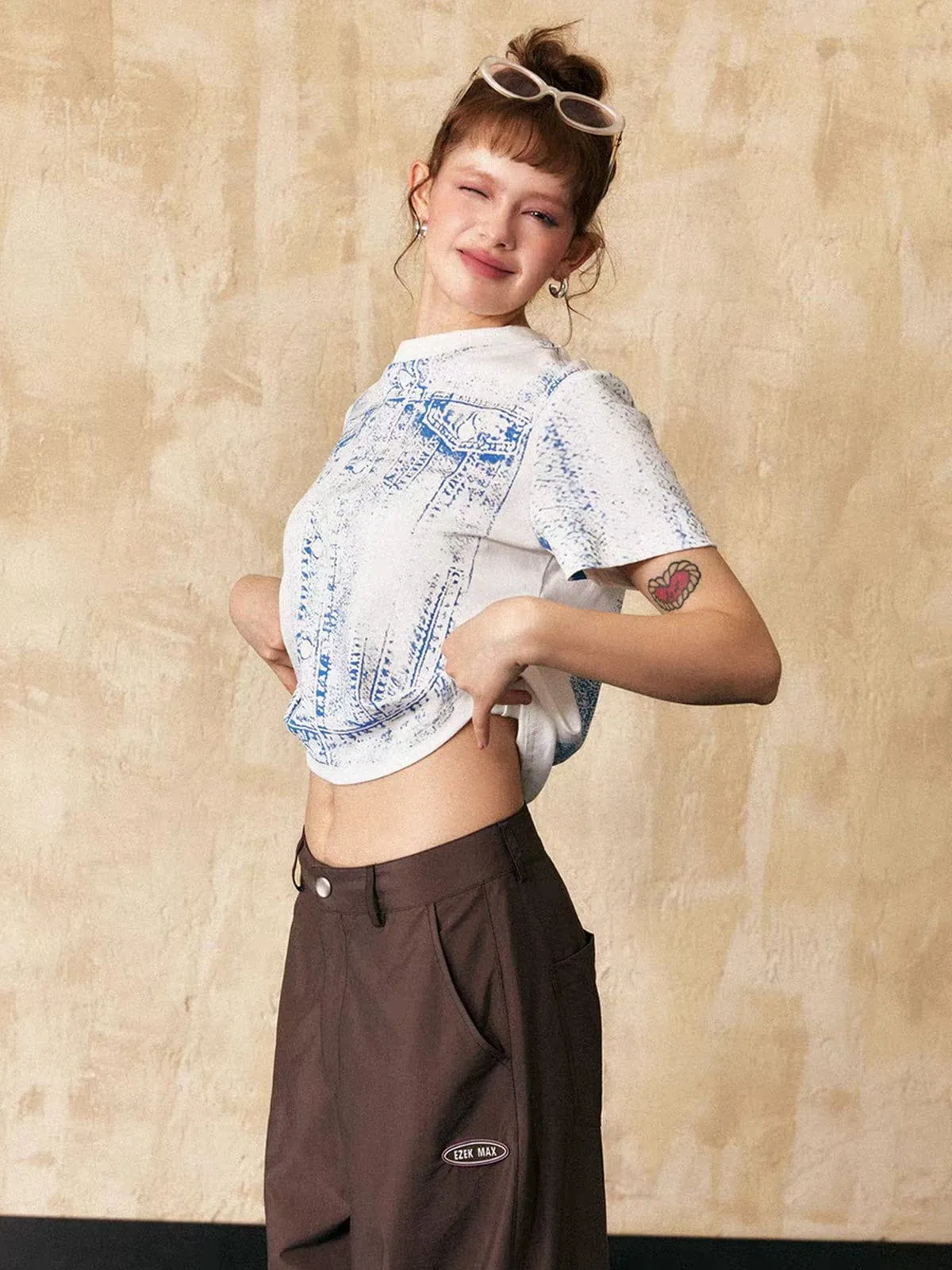 Aelfric Eden Washed Denim Print Tee sold by Aelfric Eden product image thumbnail 3