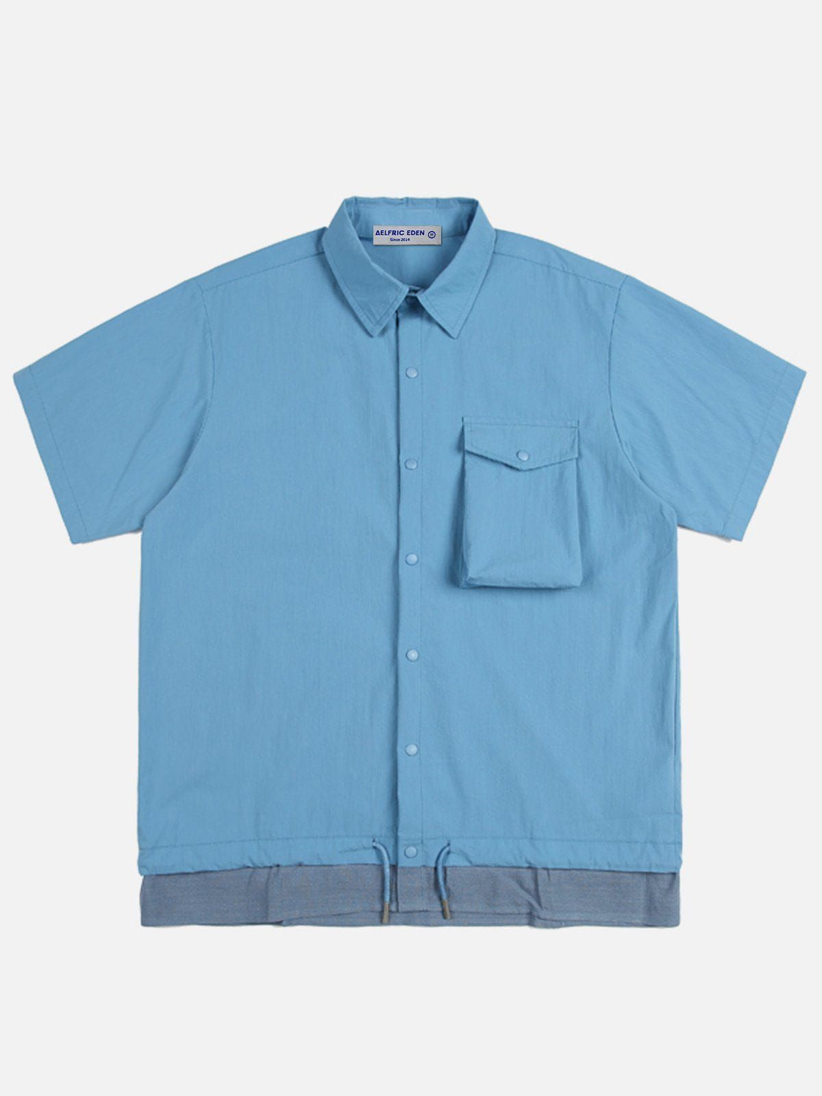 Aelfric Eden Hem Patchwork Short Sleeve Shirts sold by Aelfric Eden